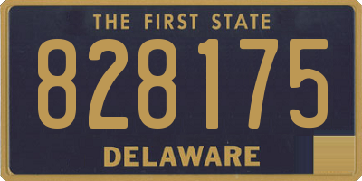 DE license plate 828175