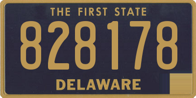 DE license plate 828178