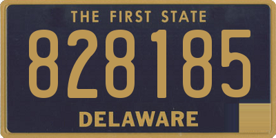 DE license plate 828185