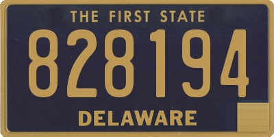 DE license plate 828194