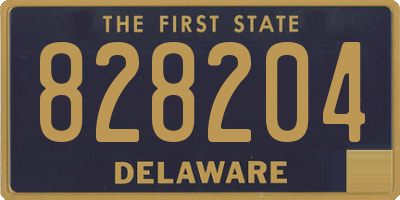 DE license plate 828204