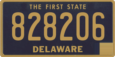 DE license plate 828206