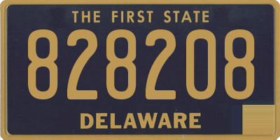 DE license plate 828208