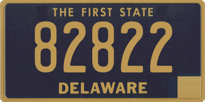 DE license plate 82822