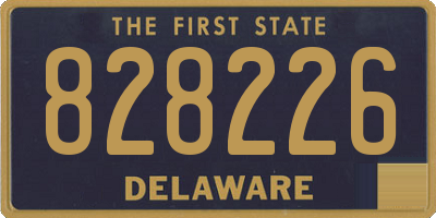 DE license plate 828226