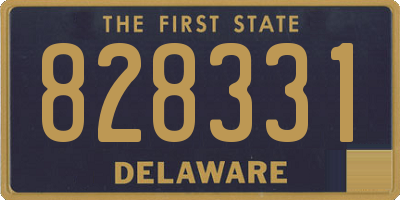 DE license plate 828331