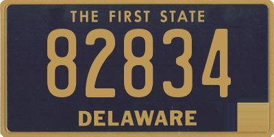 DE license plate 82834