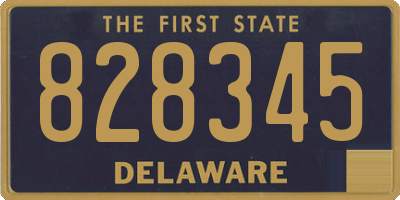 DE license plate 828345