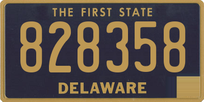 DE license plate 828358