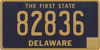 DE license plate 82836