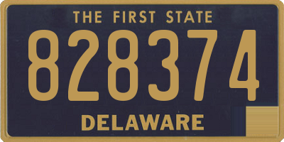 DE license plate 828374