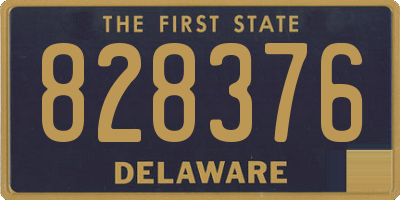 DE license plate 828376