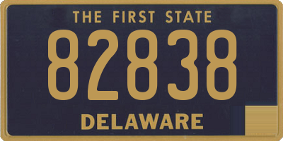 DE license plate 82838