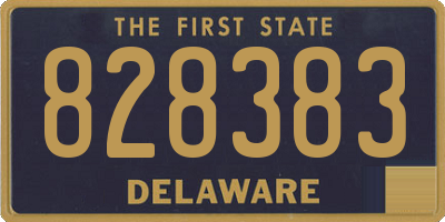 DE license plate 828383