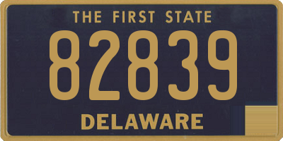 DE license plate 82839