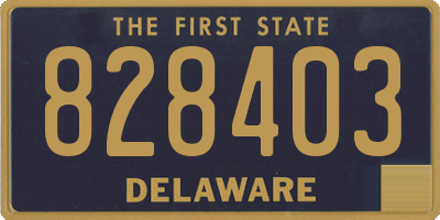 DE license plate 828403