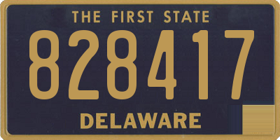 DE license plate 828417