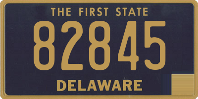 DE license plate 82845