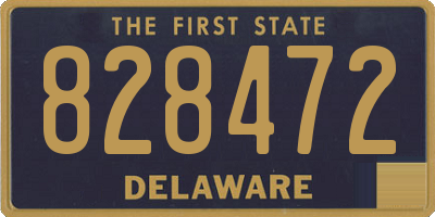 DE license plate 828472