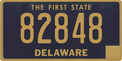 DE license plate 82848