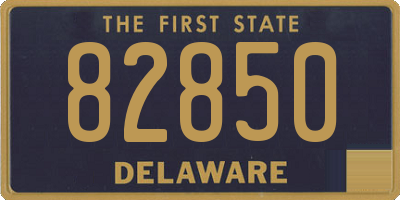 DE license plate 82850