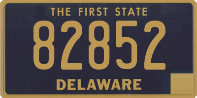 DE license plate 82852