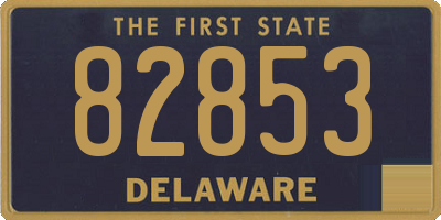 DE license plate 82853