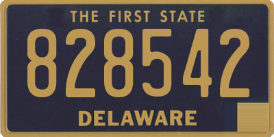DE license plate 828542