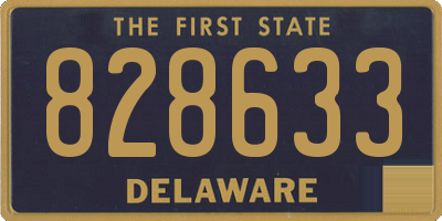 DE license plate 828633