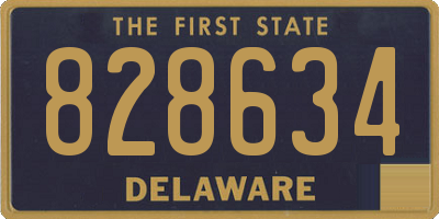 DE license plate 828634