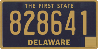 DE license plate 828641