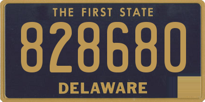 DE license plate 828680