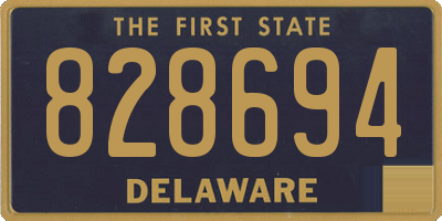 DE license plate 828694