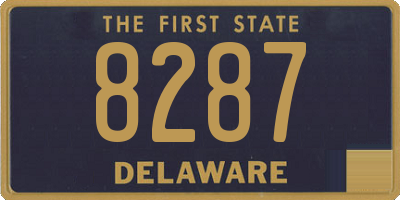 DE license plate 8287