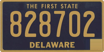 DE license plate 828702