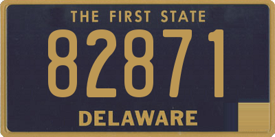 DE license plate 82871
