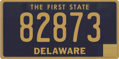 DE license plate 82873