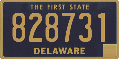 DE license plate 828731