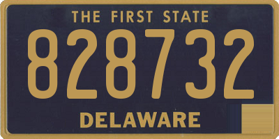 DE license plate 828732