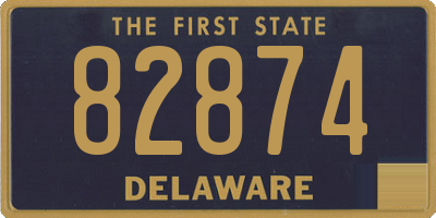 DE license plate 82874