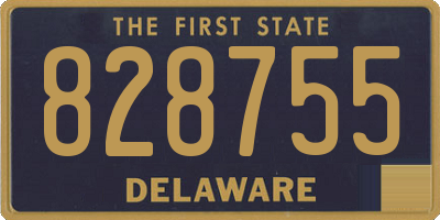 DE license plate 828755