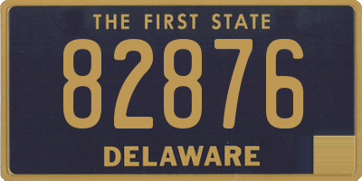 DE license plate 82876