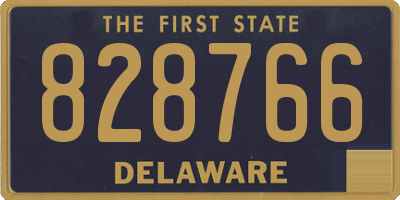 DE license plate 828766
