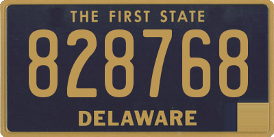 DE license plate 828768