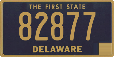 DE license plate 82877