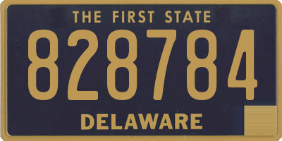 DE license plate 828784
