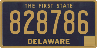 DE license plate 828786