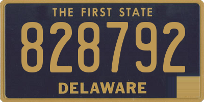DE license plate 828792
