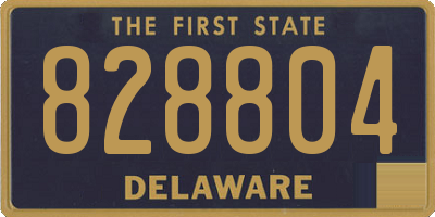 DE license plate 828804
