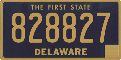 DE license plate 828827